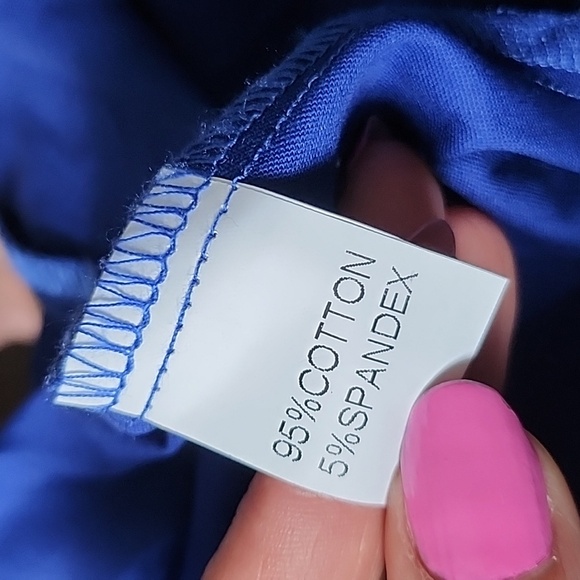 NWOT Hanpceirs Cap Sleeve 1950s Retro Cocktail Swing Dress, SZ MED, ROYAL BLUE - Picture 7 of 8